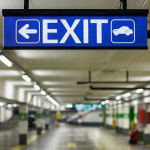 Exit Sign- Hanging Parking Exit