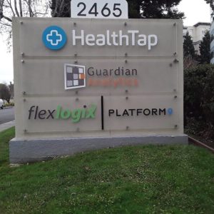 Concrete Monument Sign with Acrylic Panels