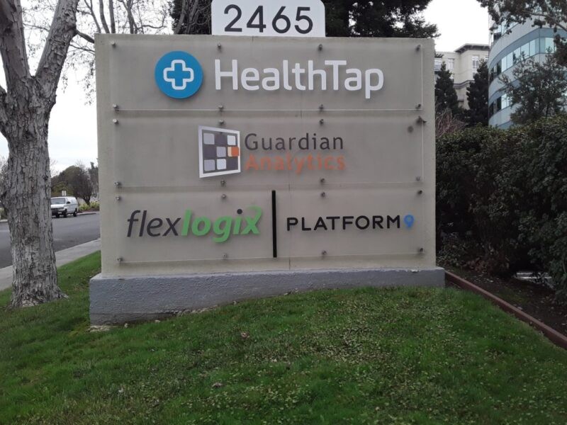 Concrete Monument Sign with Acrylic Panels