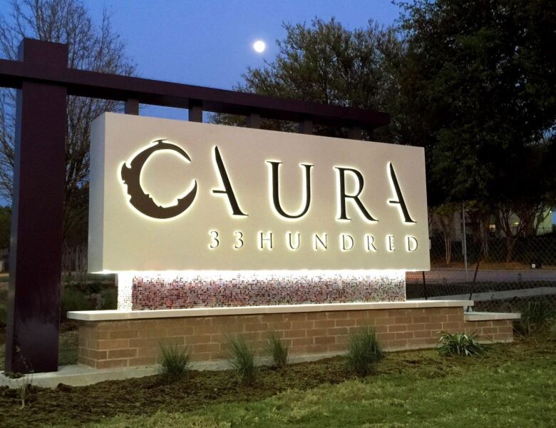 Backlighted Aluminum Monument Sign