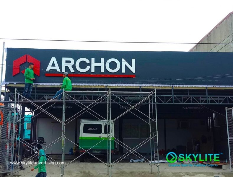 Lighted 3D Panaflex Sign