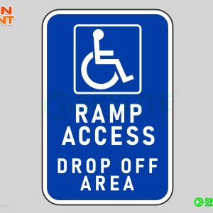 Accessible Ramp Access Drop Off Safety Sign
