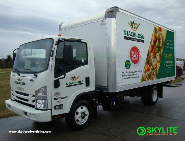 Vehicle Sign for Aluminum Isuzu Truck Van - Full Body Wrap