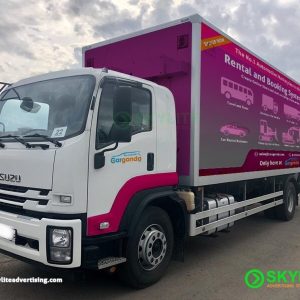 Vehicle Sign for Aluminum Isuzu FV - Full Body Wrap