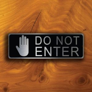 Door Sign- Brushed Aluminium