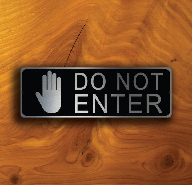 Door Sign- Brushed Aluminium