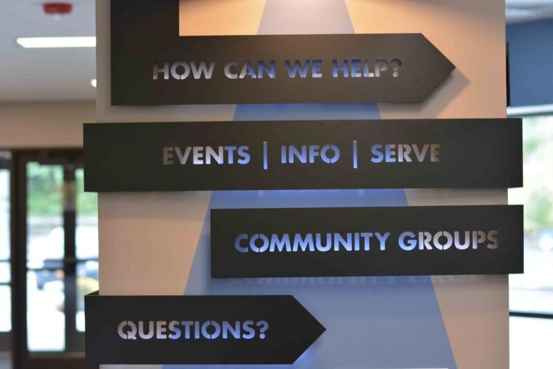 Acrylic Laser Cut In Directional Sign