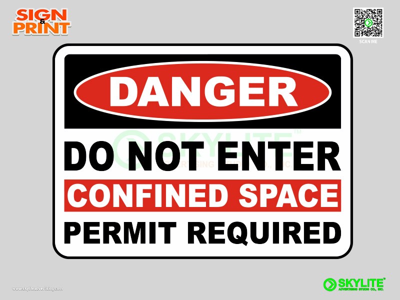 Do Not Enter Permit Required Safety Sign