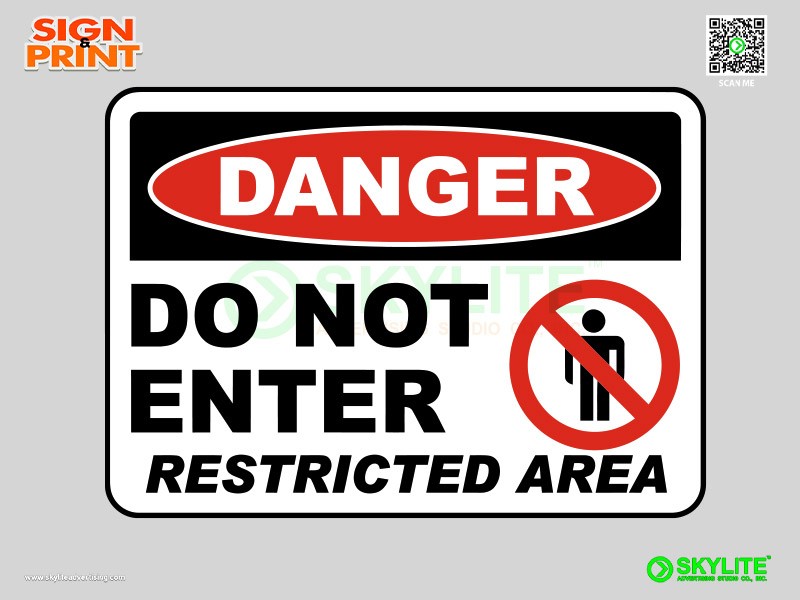 Do Not Enter Restricted Area Safety Sign