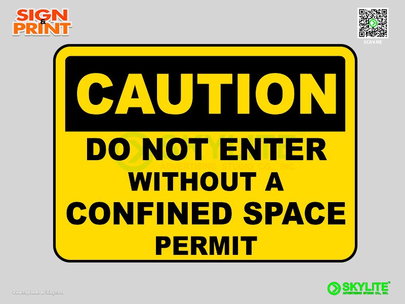 Do Not Enter Without A Permit Safety Sign