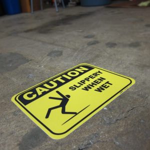 Slippery When Wet Floor Sign