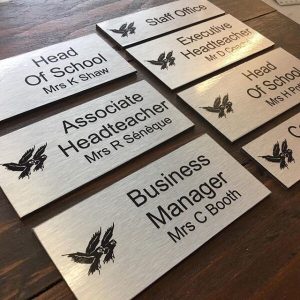 Door Sign- Brushed Metal