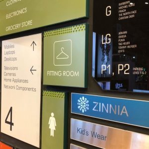 Wall Mural Directional Sign