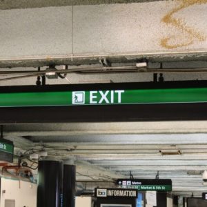 Exit Sign- Framed Acrylic Lightbox