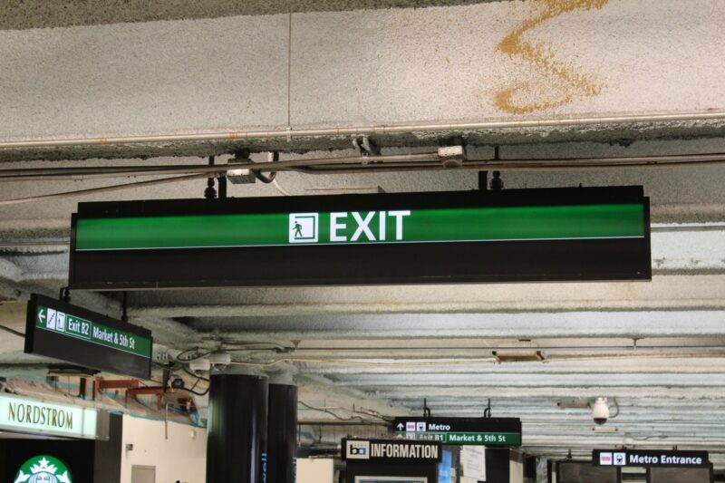 Exit Sign- Framed Acrylic Lightbox