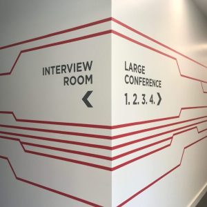 Wall Decal Directional Sign