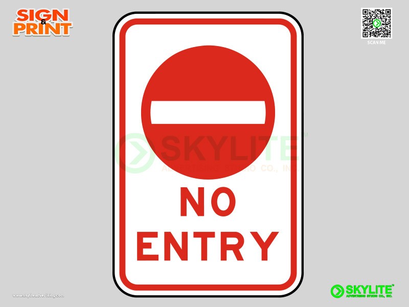 No Entry Sign Safety Sign