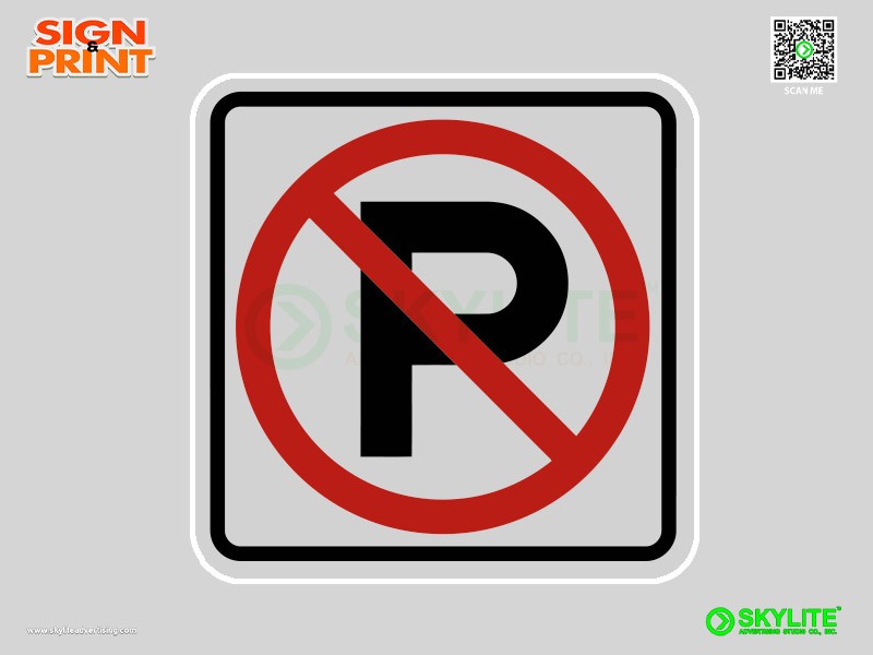No Parking Square Safety Sign
