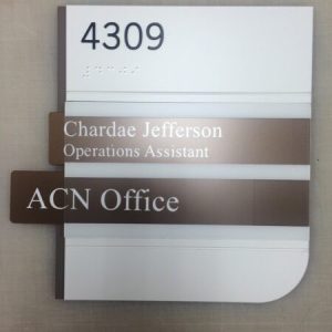 Office Sliding Signs- Acrylic Double Line
