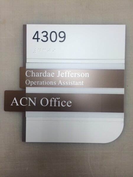 Office Sliding Signs- Acrylic Double Line