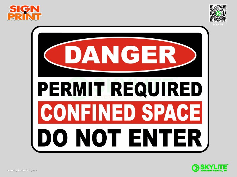 Permit Required Confined Space Safety Sign