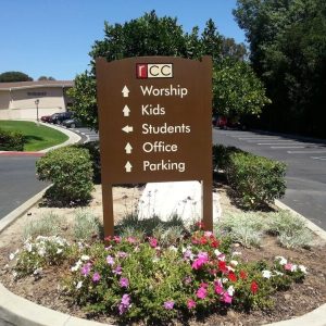 Wooden Directional Sign Standee