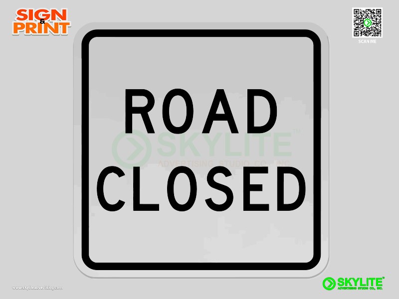 Road Closed Safety Sign