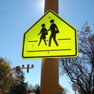 School Warning Sign- Pedestrian Crossing