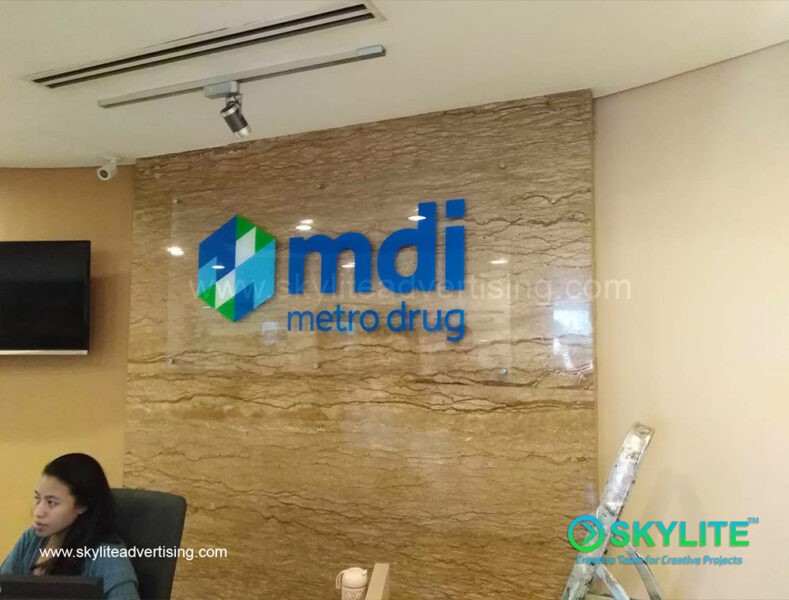 Direct UV Printed Glass Logo Signage