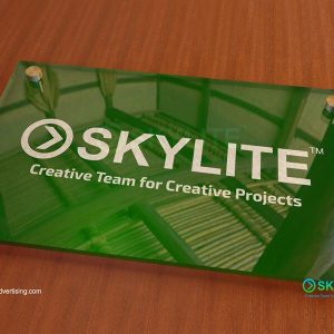 Cut Vinyl or Printed Frosted Sticker on Acrylic Plastic Sign