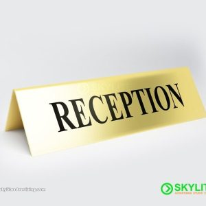 Acrylic Reception Sign - Reversed Printed