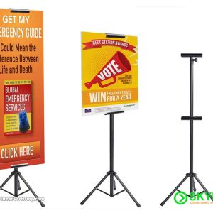 Affordable Tripod T-bar Standee with Print