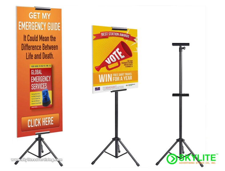 Affordable Tripod T-bar Standee with Print