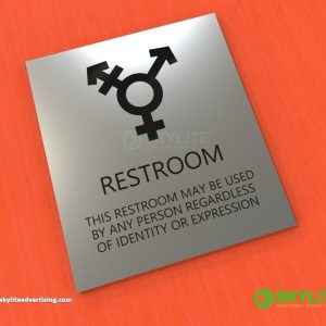 Aluminum All Gender Restroom Sign