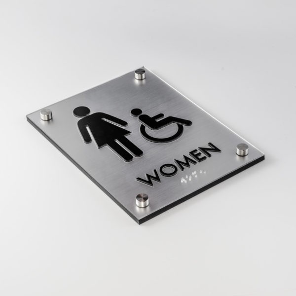 Aluminum Mens/Womens Restroom Sign