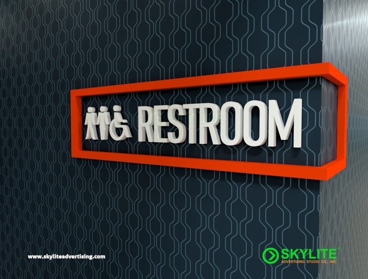 Bathroom Sign- Laser Cut Acrylic