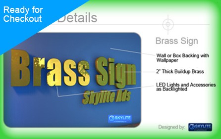 Brass Sign with LED