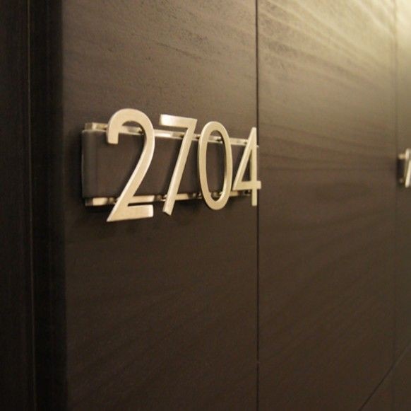 Stainless Door Sign with Holder