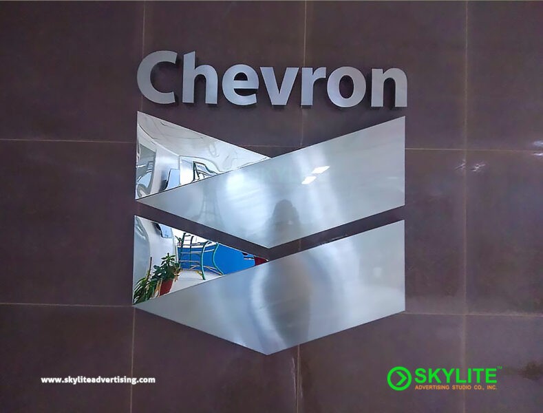 Custom Lighted Stainless Build-up Logo Signage Hairline Finish