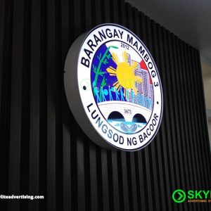 Circular Lightbox Sign Single Faced Wall Mounted