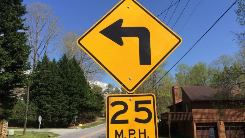 Traffic and Street Sign- Reflective Curve