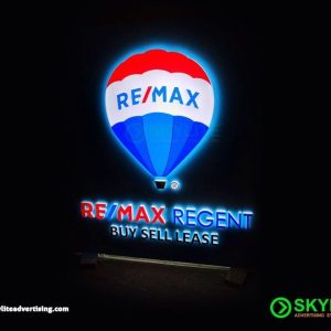 Remax Lightbox Sign with Build-up Letters