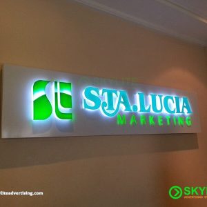 Sta Lucia Lightbox Sign with Build-up Letters