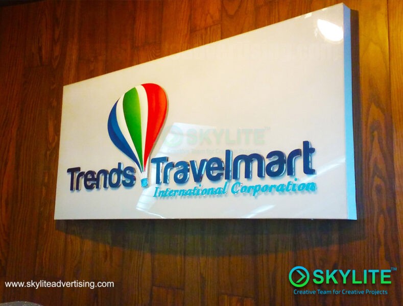 Travelmart Lightbox Sign with Laser Cut Letters