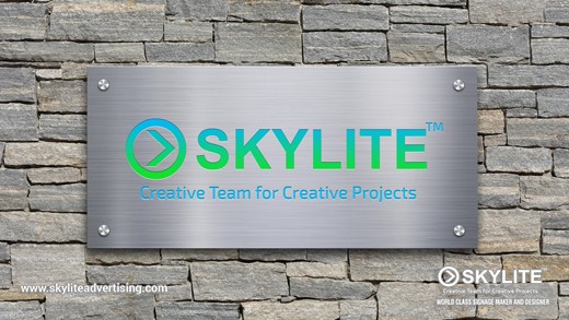 Aluminum Brushed Sign