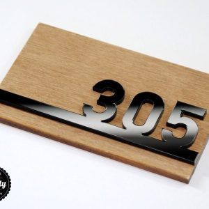 Door Sign- Wooden with Acrylic Letters