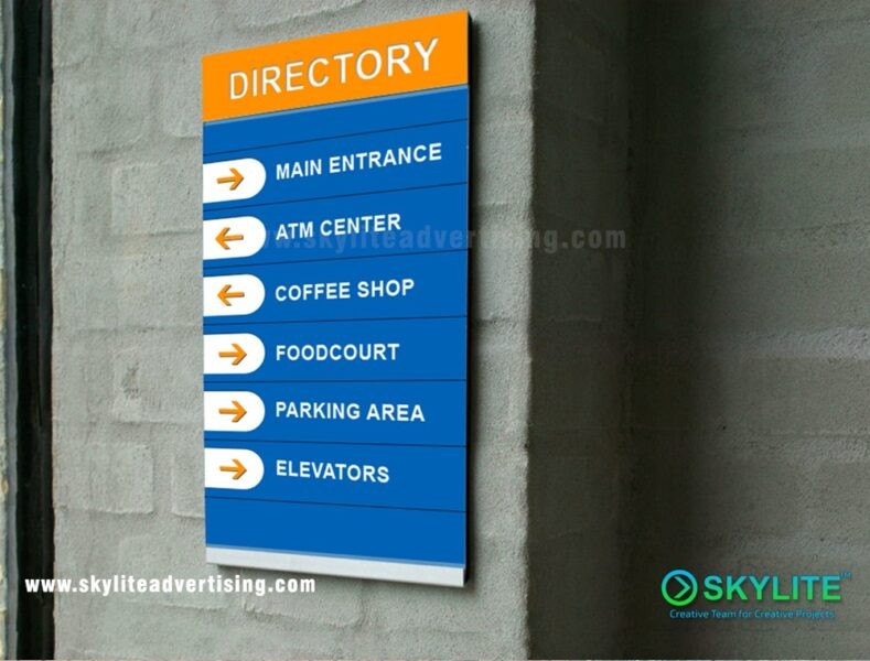 Indoor Building Directional Sign