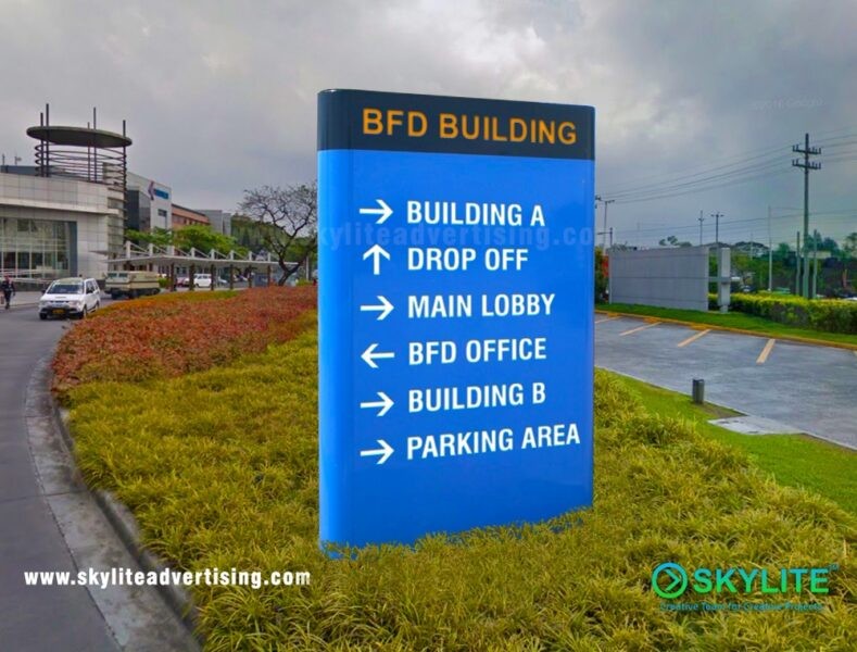 Company Brand Lighted Directional Sign