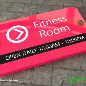 Fitness Room Door Sign