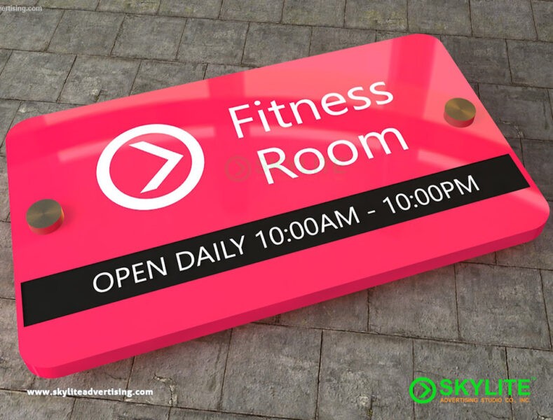 Fitness Room Door Sign